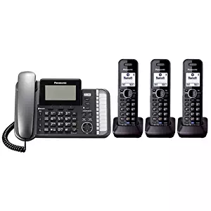 Panasonic KX-TG9582B + 1 KX-TGA950B Corded/Cordless Combination Telephone 2-Line DECT 6.0 System