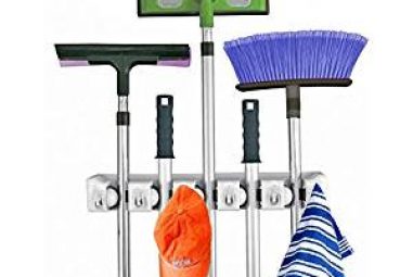 Top 9 Costway Mop Holder Hanger 5 Position Home Kitchen Storage Broom Organizer Wall Mounted